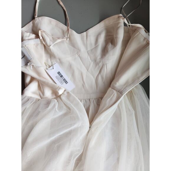 NWD Reformation Alouette Dress Size 4 Ivory Fior Di Latte #HW404 - Picture 9 of 14